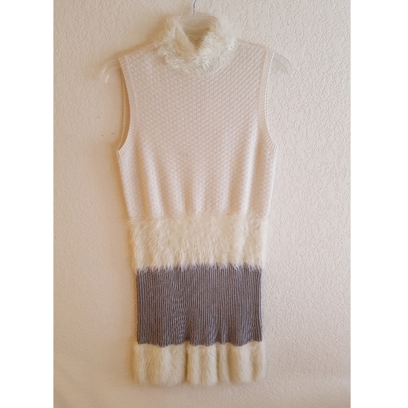 Diane Von Furstenberg Plush Dress Look 11 Ivory S - Picture 2 of 11